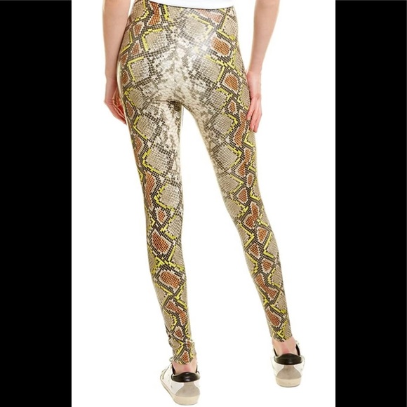 NWT COMMANDO Faux Leather Animal Legging in Neon Snake - Picture 2 of 2